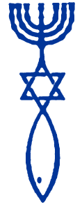 English: "A symbol that Messianic Jews be...